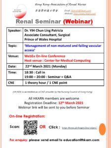 Renal Seminar 22 March 2021 poster