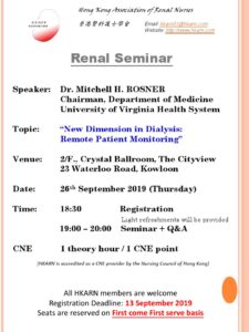 Renal Seminar 26 9 2019 poster