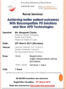 Renal Seminar on 25 March 2019